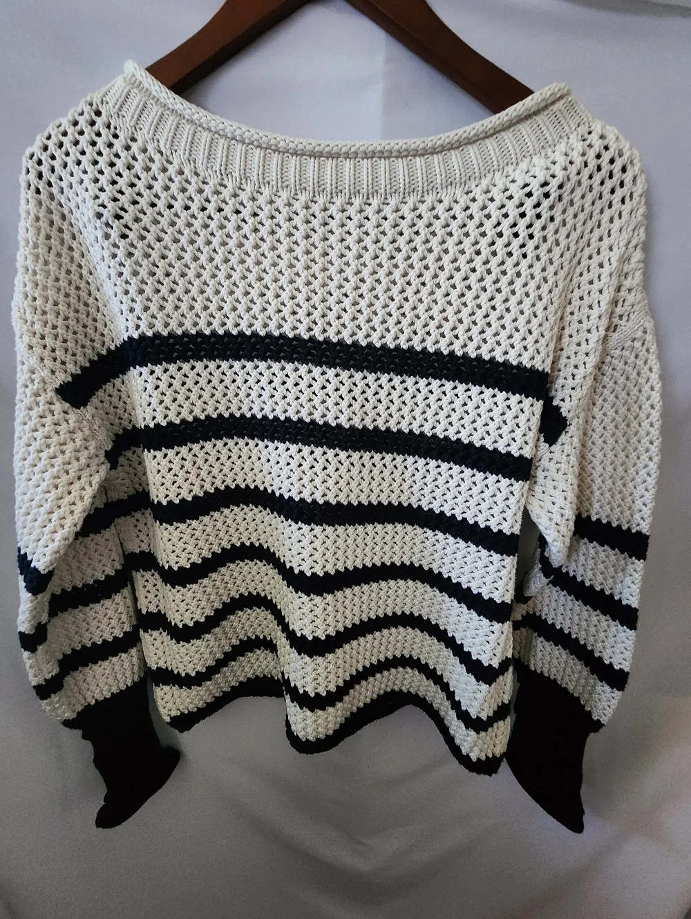 Zara Black/white Stripe Knit Sweater. Size S - Picture 1 of 4